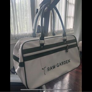 White and Green Unisex Bag Raw Garden Tote